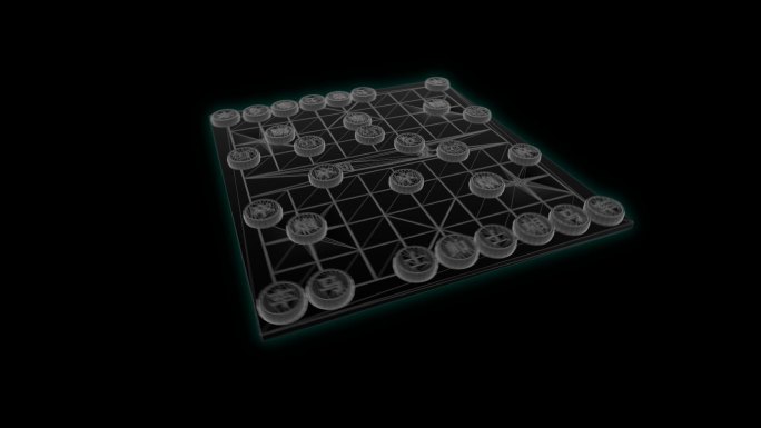 科技线条象棋棋盘透明通道素材