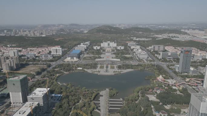 枣庄薛城城市航拍空镜