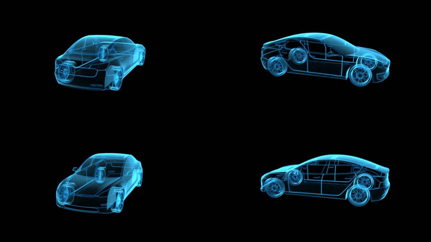 带通道 科技感汽车旋转4