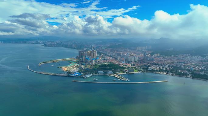 威海城市城区航拍大景