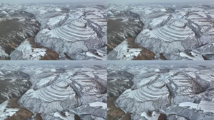 黄土高原 雪景