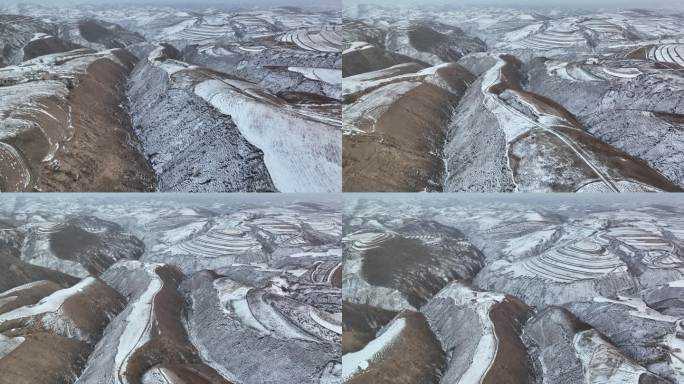 黄土高原 雪景