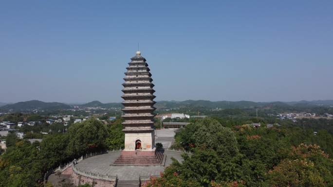 四川省德阳市中江县白塔寺航拍