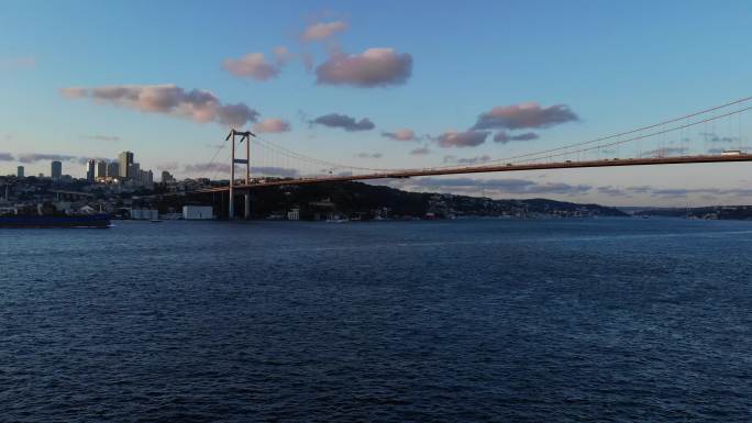 国外土耳其伊斯坦布尔大桥航拍