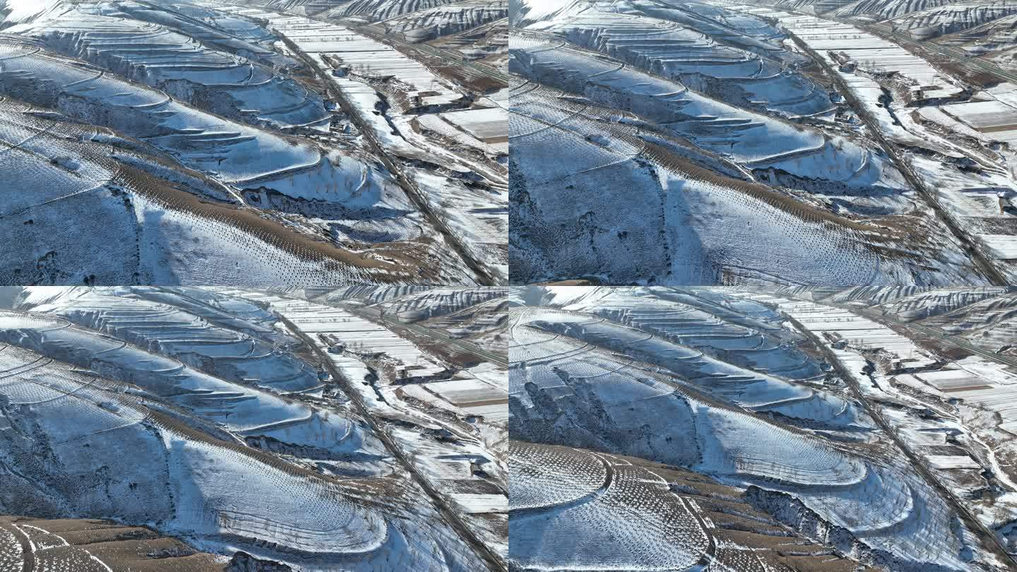 黄土高原 雪景  冰天雪地