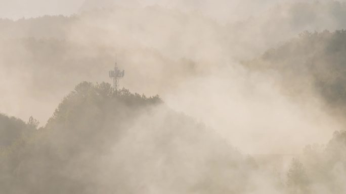 炊烟袅袅 清晨云烟