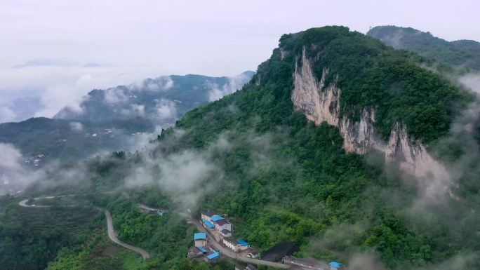 雨后的宜昌三斗坪风光