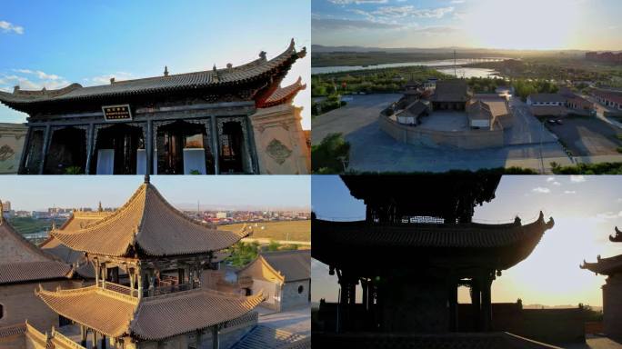 宁夏吴忠同心清真大寺航拍素材