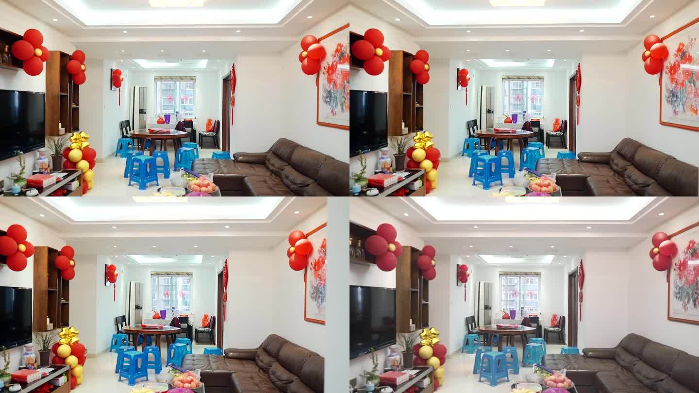 婚房客厅布置气球
