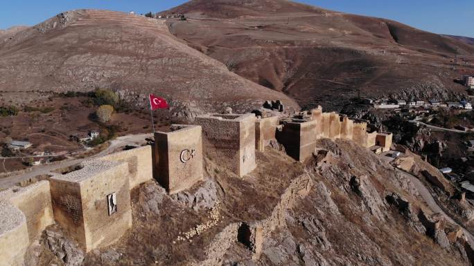 国外土耳其古城遗址航拍