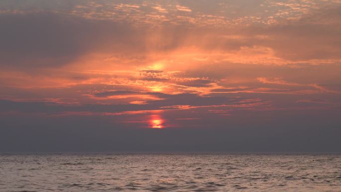 4k大海日出天空 朝霞