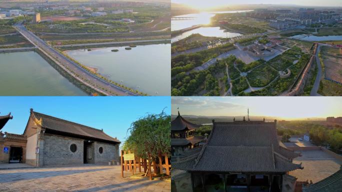 宁夏吴忠同心清真大寺航拍素材