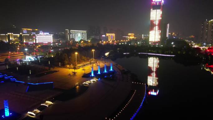 枣庄凤鸣湖夜景