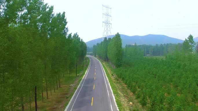 美丽风景 乡间田野 马路