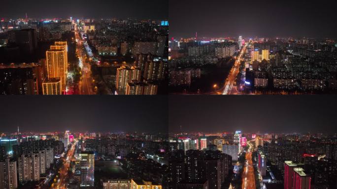 临沂沂蒙精神 二十大城市夜景航拍3分钟