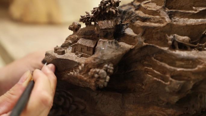 木雕雕刻产品宣传木雕流程雕刻素材