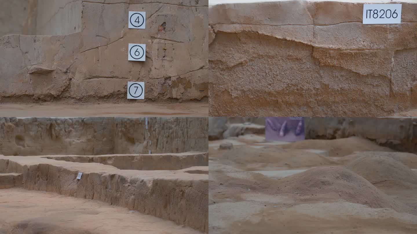 考古挖掘土层土坑编号