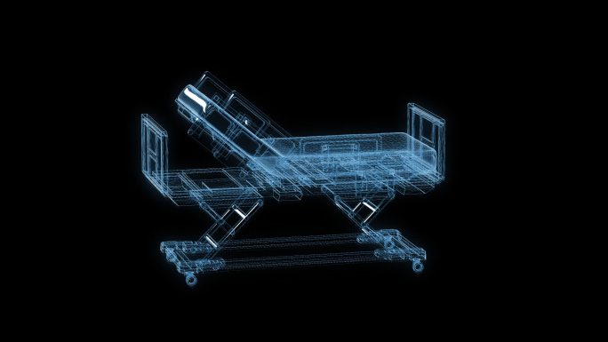 透视全息多功能医疗护理床通道素材