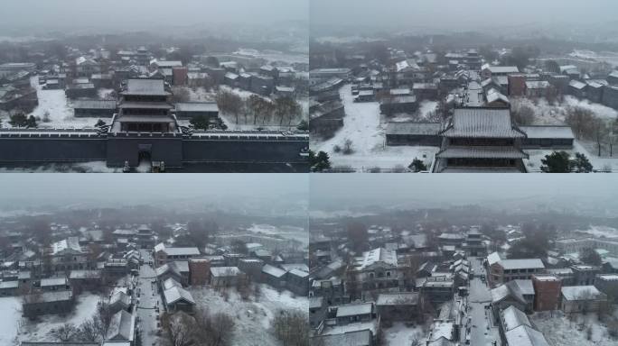 冬天雪景关东影视城