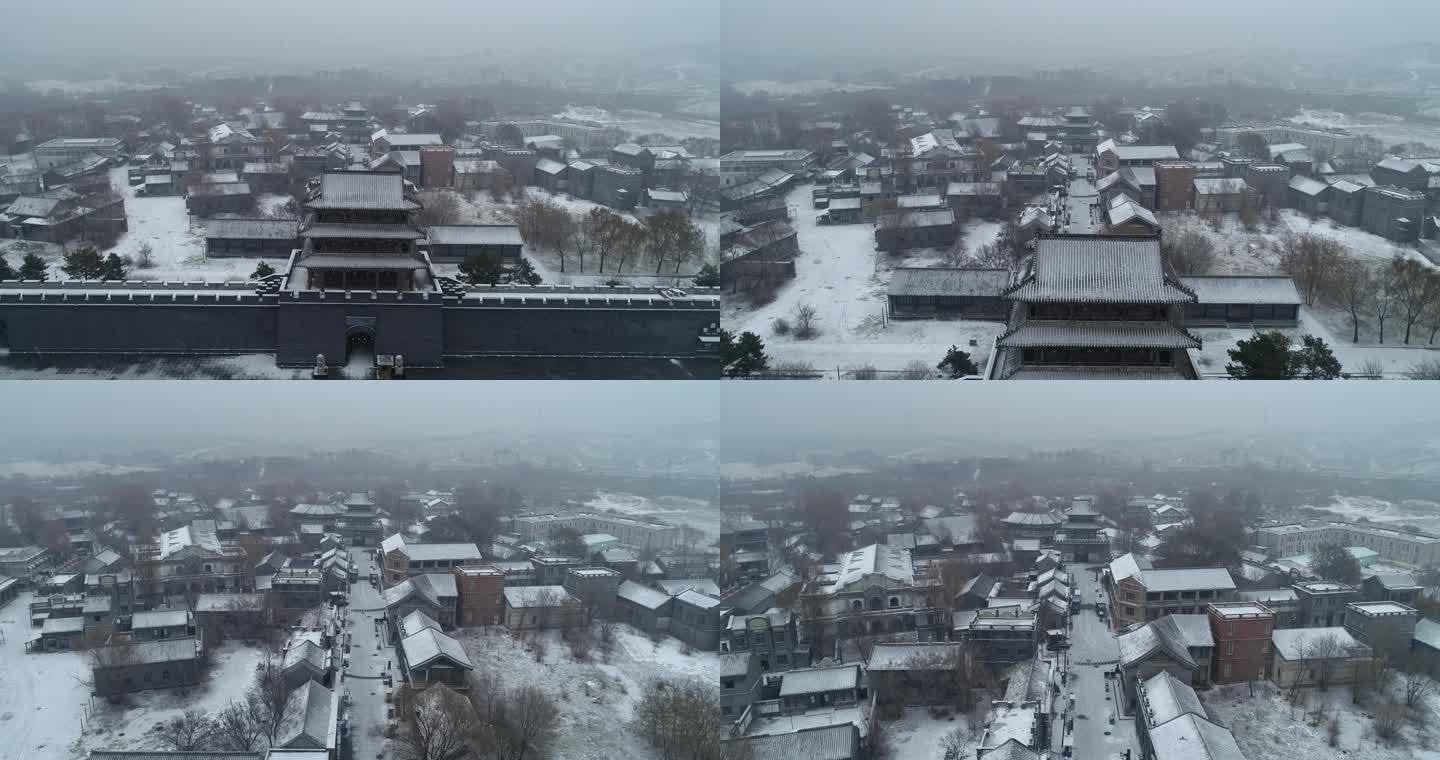 冬天雪景关东影视城