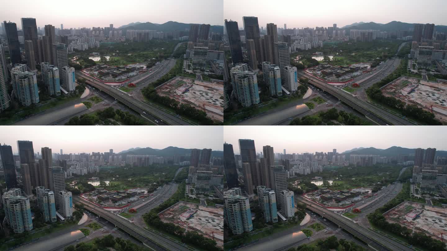 深圳香蜜湖路和红荔西路车流交通