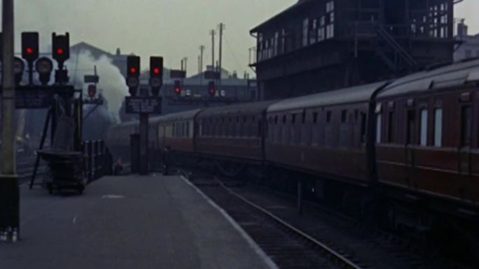 50年代老式火车蒸汽火车