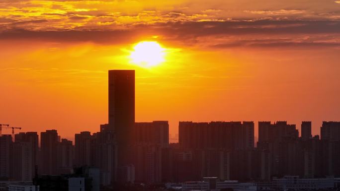 海安晚霞火车高架日转夜