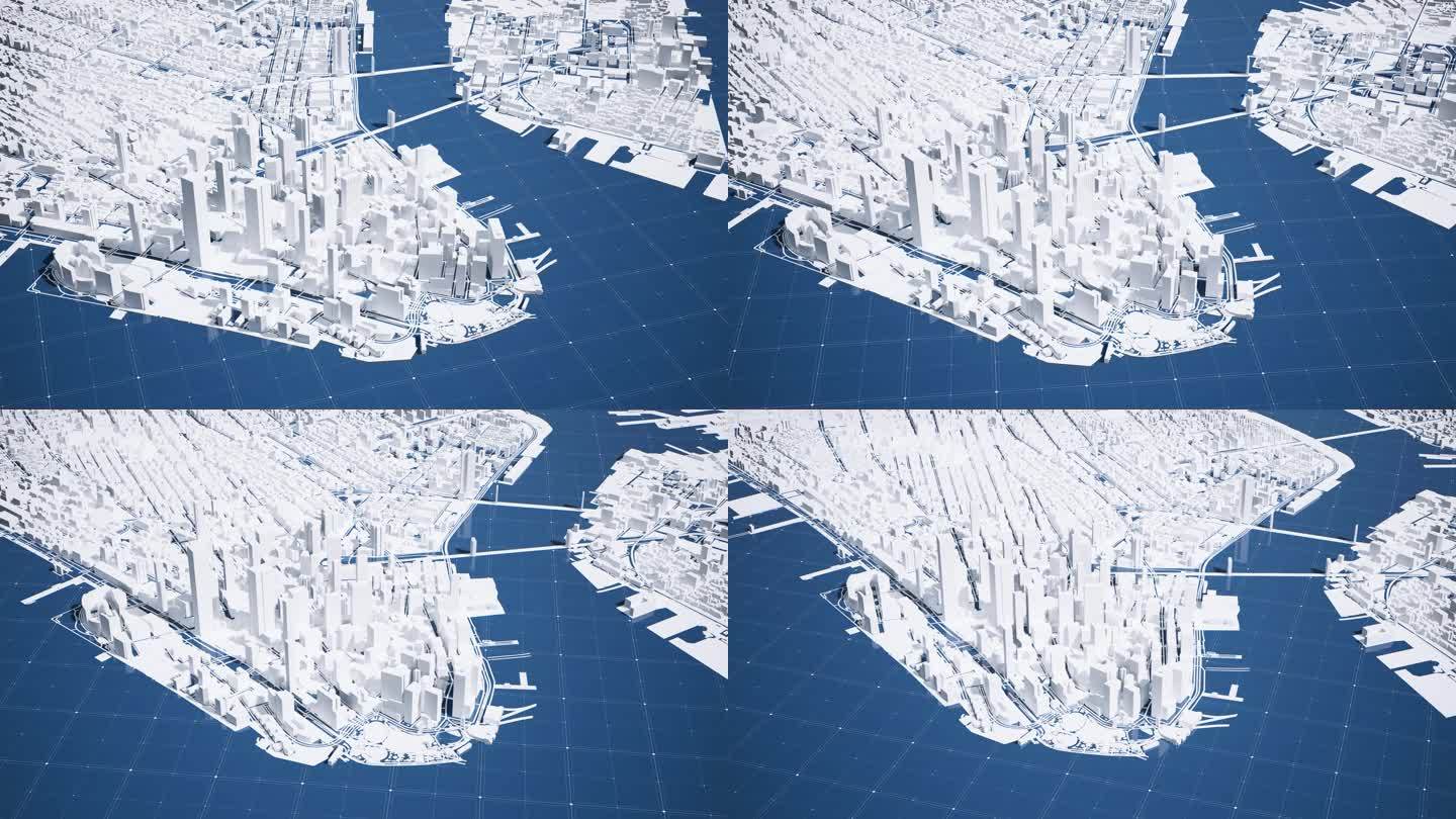 【4k】数字科技城市白模4