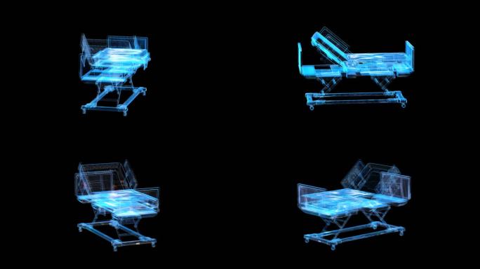 科技全息多功能医疗护理床通道素材