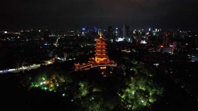 佛山魁星阁夜景航拍