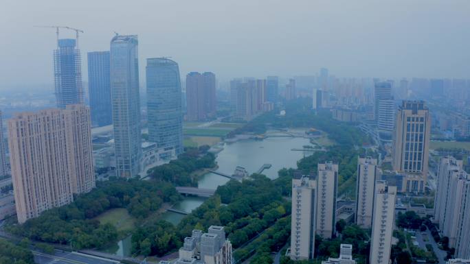 「有版权」航拍昆山花桥城市建筑合集4K