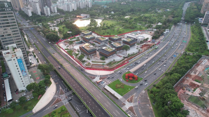 深圳香蜜湖路和红荔西路车流交通