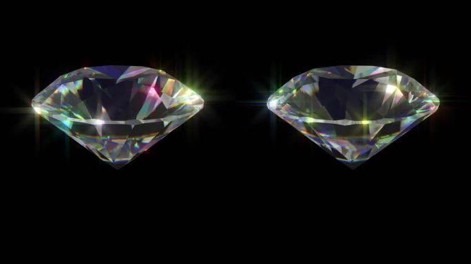 钻石闪烁光芒 循环 透明通道