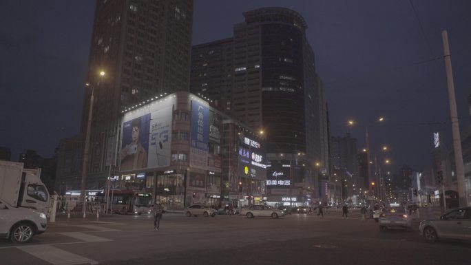 大连西安路夜景Log素材