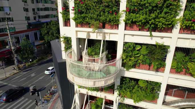 4K公园城市 低碳 立体绿化 空中花园