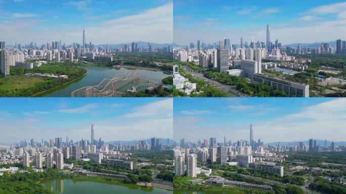航拍深圳平安金融大厦都市核心区宣传片