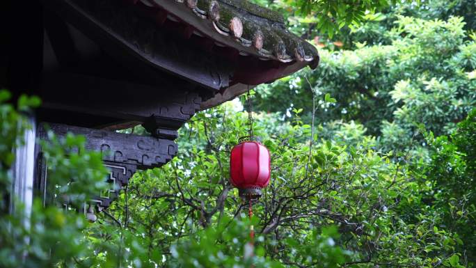 佛山顺德清晖园林传统古建筑红灯笼