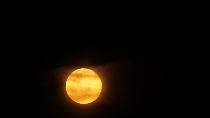 月亮 金色的月亮 长视频实拍