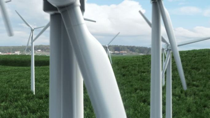 清洁新能源风力发电风车风电光电西电东送