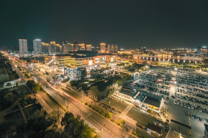 4K 扬州京华城夜景延时摄影