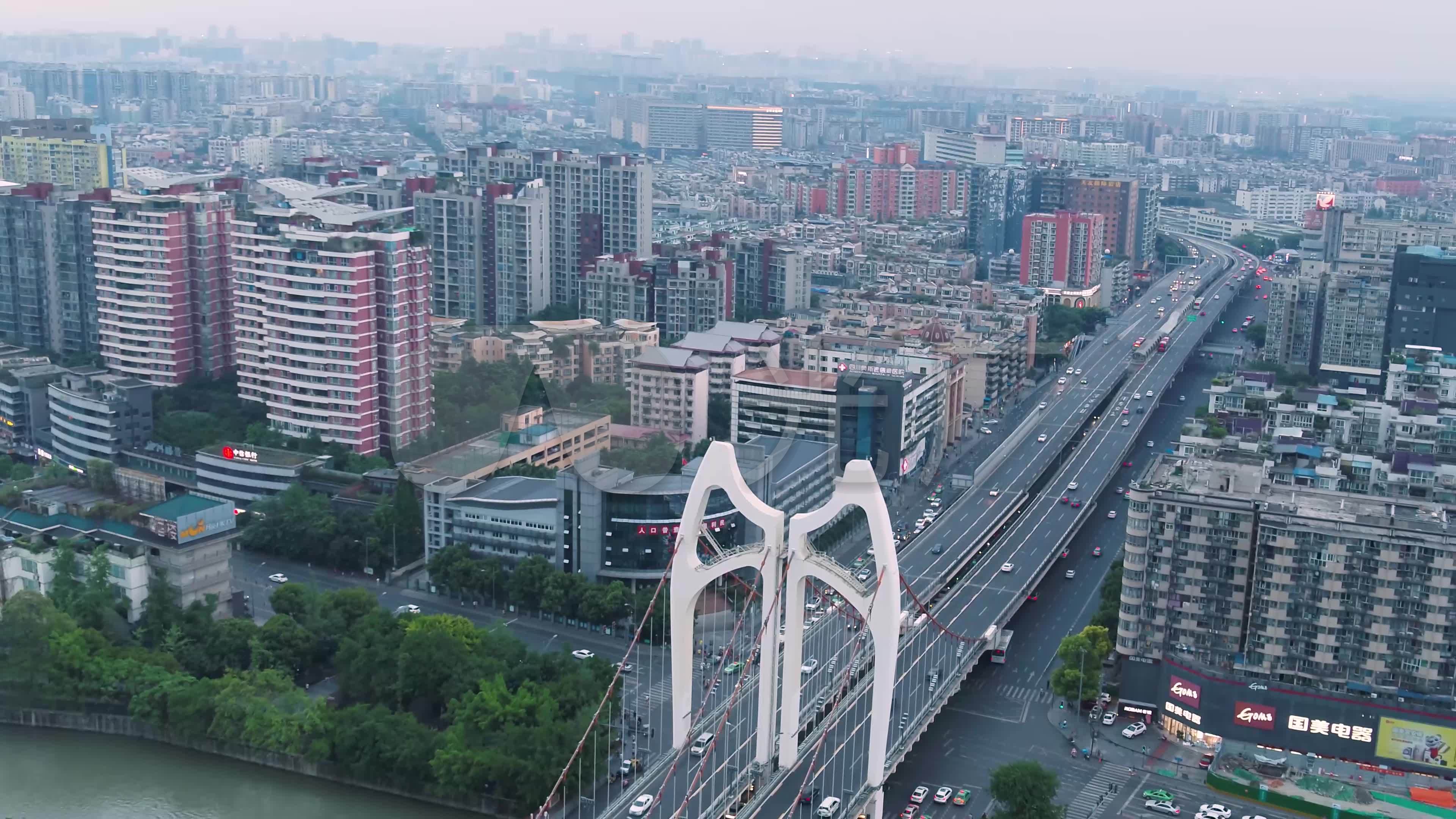 成都清水河大桥二环高架超大景航拍_3840X2160_高清视频素材下载(编号:9436755)_实拍视频_光厂(VJ师网) www.vjshi.com