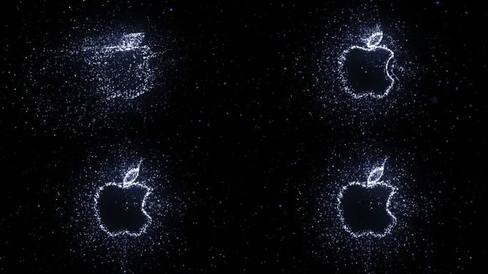 【logo可替换】苹果粒子LOGO演绎