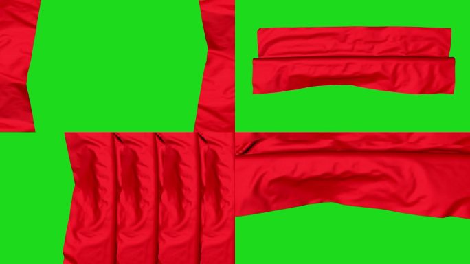 6款红布开幕素材红绸揭幕红布掀起吹开转场