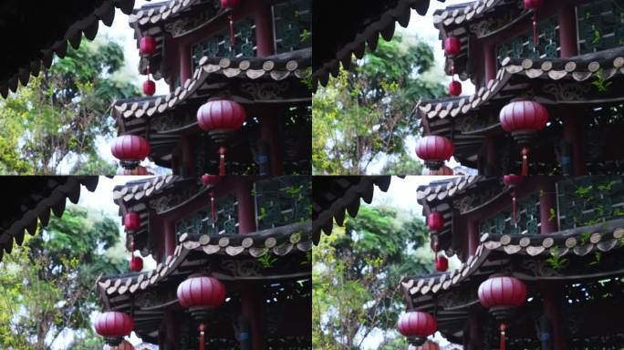 清晖园古建筑和红灯笼
