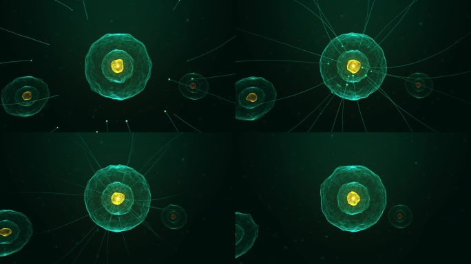 细胞科技医疗医学分子结合汇聚片头结合结构