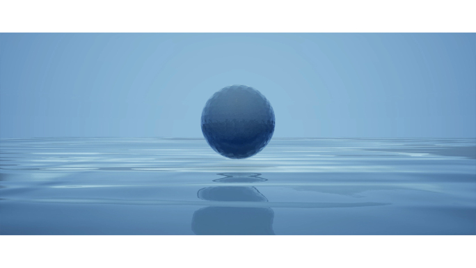 【4K时尚空间】球体几何虚幻水面极简艺术