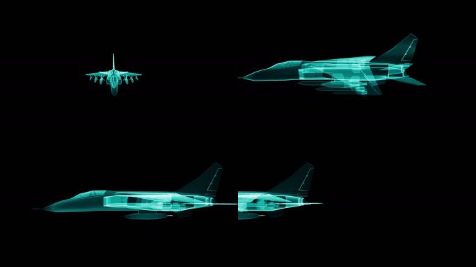 4款战斗机全息飞机三维飞机（视频包）