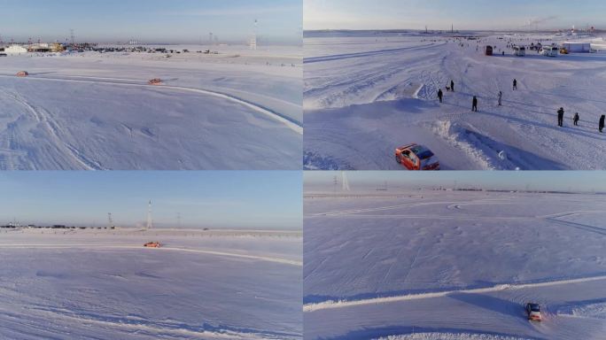 航拍内蒙古七冰雪运动节二4K