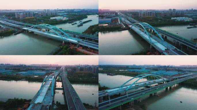 宿迁运河大桥双桥4K北京路