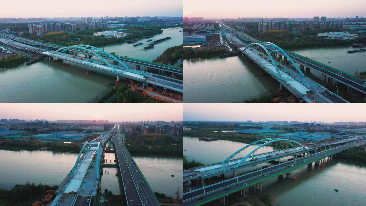 宿迁运河大桥双桥4K北京路